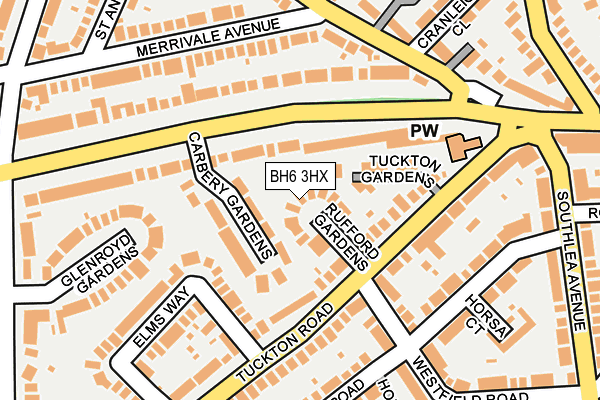 BH6 3HX map - OS OpenMap – Local (Ordnance Survey)