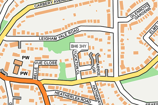 BH6 3HY map - OS OpenMap – Local (Ordnance Survey)