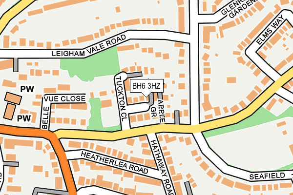 BH6 3HZ map - OS OpenMap – Local (Ordnance Survey)