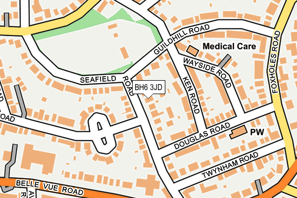 BH6 3JD map - OS OpenMap – Local (Ordnance Survey)