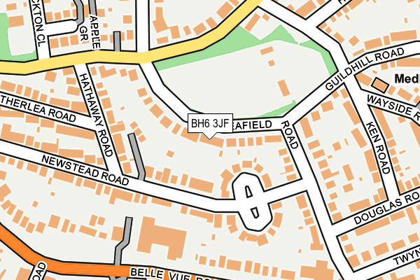 BH6 3JF map - OS OpenMap – Local (Ordnance Survey)