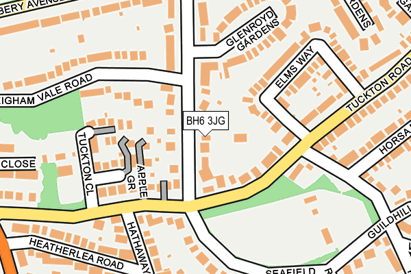 BH6 3JG map - OS OpenMap – Local (Ordnance Survey)