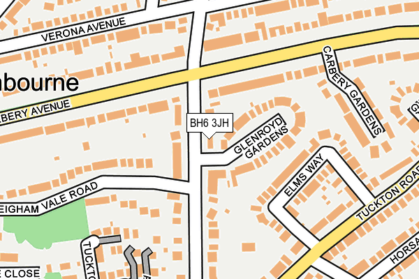 BH6 3JH map - OS OpenMap – Local (Ordnance Survey)