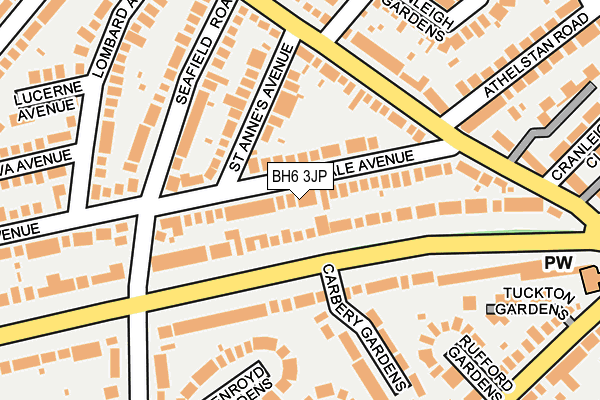 BH6 3JP map - OS OpenMap – Local (Ordnance Survey)