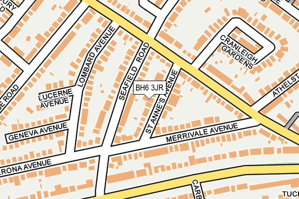 BH6 3JR map - OS OpenMap – Local (Ordnance Survey)