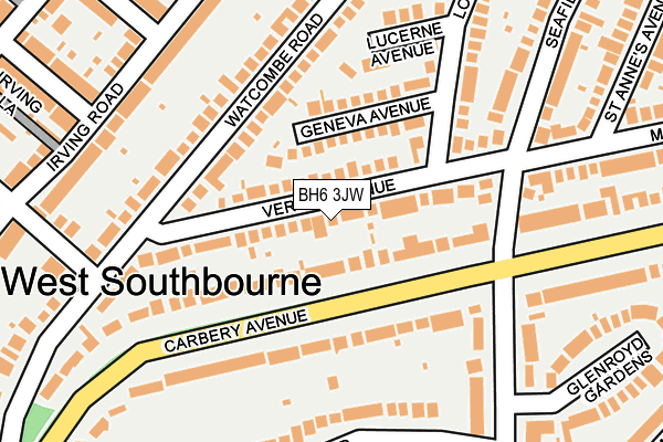 BH6 3JW map - OS OpenMap – Local (Ordnance Survey)