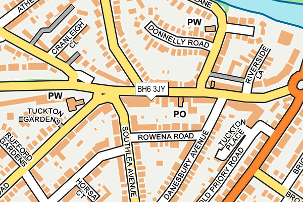 BH6 3JY map - OS OpenMap – Local (Ordnance Survey)