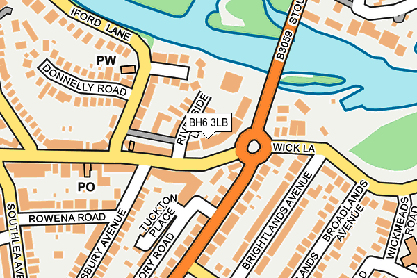 BH6 3LB map - OS OpenMap – Local (Ordnance Survey)