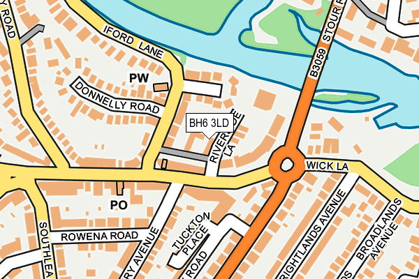 BH6 3LD map - OS OpenMap – Local (Ordnance Survey)