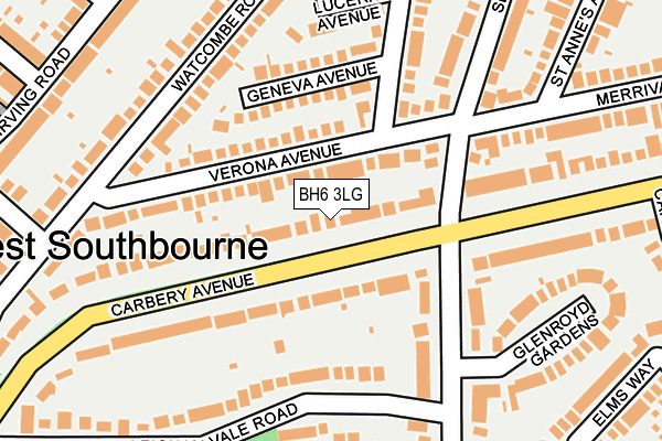 BH6 3LG map - OS OpenMap – Local (Ordnance Survey)