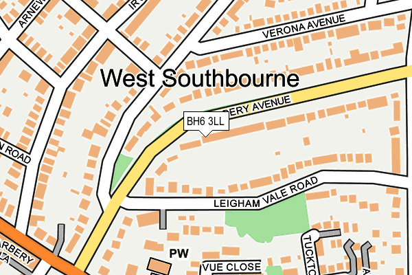 BH6 3LL map - OS OpenMap – Local (Ordnance Survey)