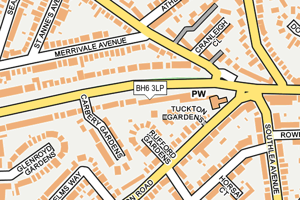 BH6 3LP map - OS OpenMap – Local (Ordnance Survey)