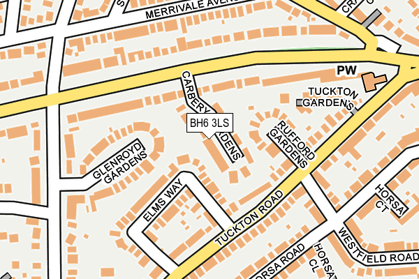 BH6 3LS map - OS OpenMap – Local (Ordnance Survey)