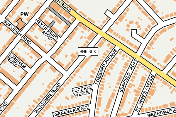 BH6 3LX map - OS OpenMap – Local (Ordnance Survey)