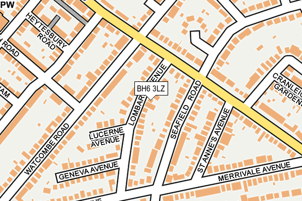 BH6 3LZ map - OS OpenMap – Local (Ordnance Survey)