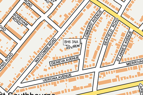 BH6 3NA map - OS OpenMap – Local (Ordnance Survey)