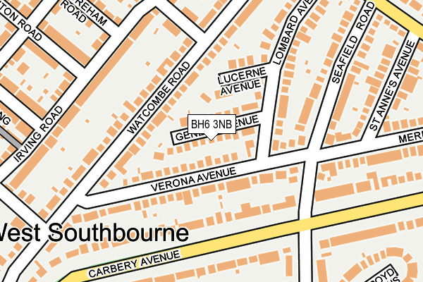 BH6 3NB map - OS OpenMap – Local (Ordnance Survey)