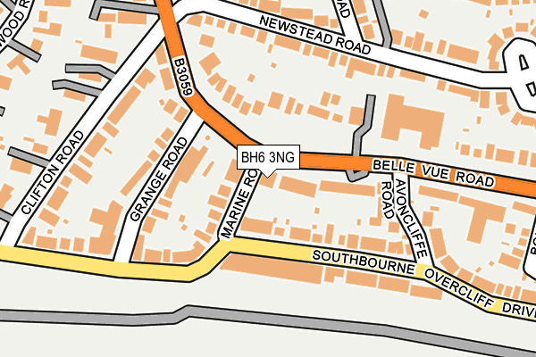 BH6 3NG map - OS OpenMap – Local (Ordnance Survey)