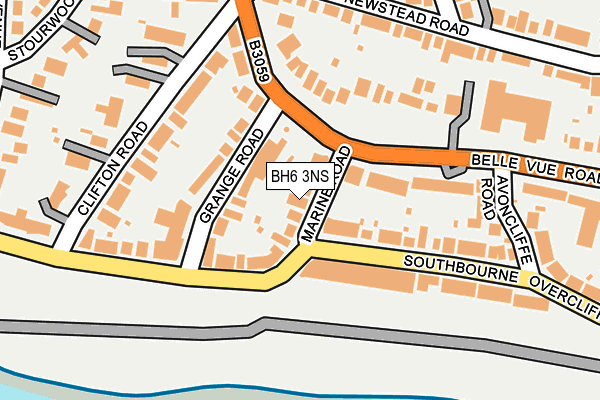 BH6 3NS map - OS OpenMap – Local (Ordnance Survey)