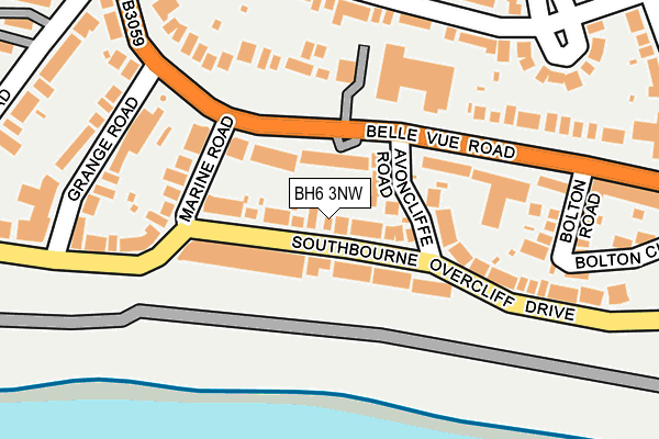 BH6 3NW map - OS OpenMap – Local (Ordnance Survey)