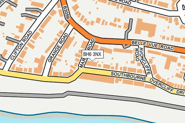 BH6 3NX map - OS OpenMap – Local (Ordnance Survey)