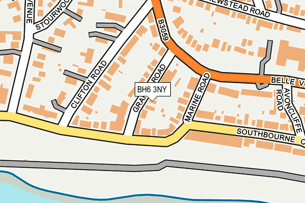 BH6 3NY map - OS OpenMap – Local (Ordnance Survey)
