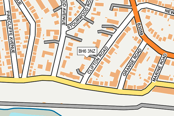 BH6 3NZ map - OS OpenMap – Local (Ordnance Survey)