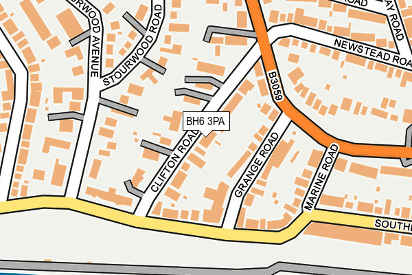 BH6 3PA map - OS OpenMap – Local (Ordnance Survey)