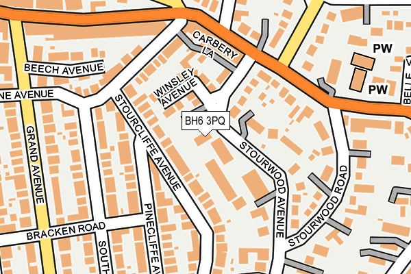 BH6 3PQ map - OS OpenMap – Local (Ordnance Survey)