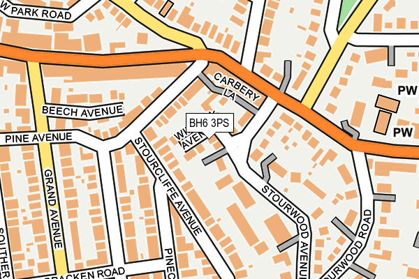 BH6 3PS map - OS OpenMap – Local (Ordnance Survey)