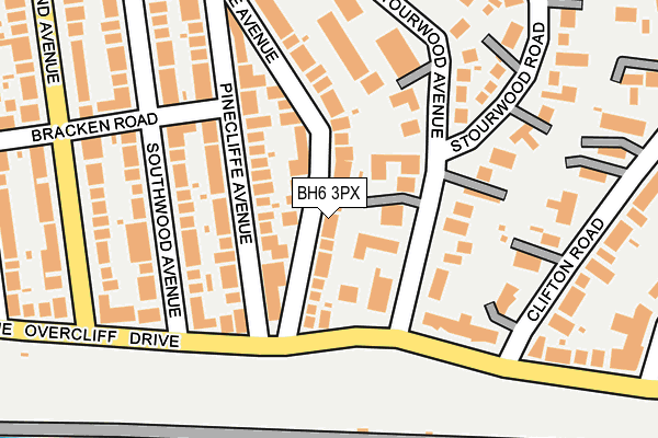 BH6 3PX map - OS OpenMap – Local (Ordnance Survey)