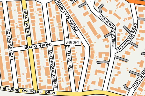 BH6 3PY map - OS OpenMap – Local (Ordnance Survey)