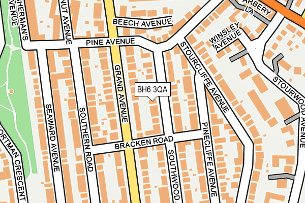 BH6 3QA map - OS OpenMap – Local (Ordnance Survey)