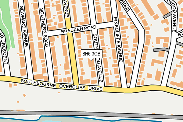 BH6 3QB map - OS OpenMap – Local (Ordnance Survey)