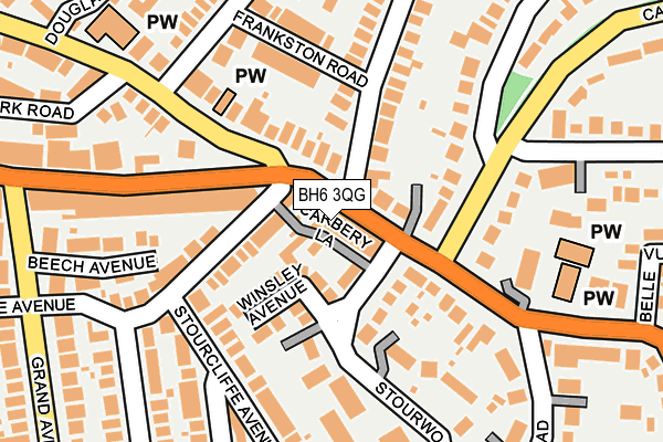 BH6 3QG map - OS OpenMap – Local (Ordnance Survey)