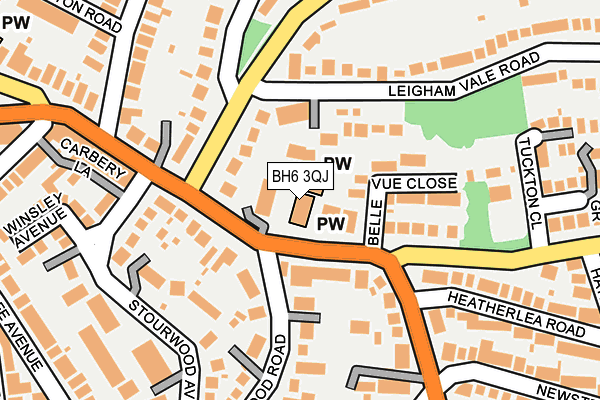 BH6 3QJ map - OS OpenMap – Local (Ordnance Survey)