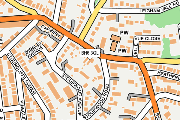 BH6 3QL map - OS OpenMap – Local (Ordnance Survey)