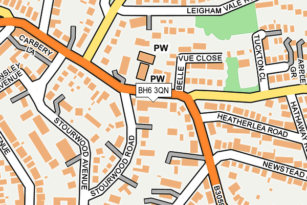 BH6 3QN map - OS OpenMap – Local (Ordnance Survey)