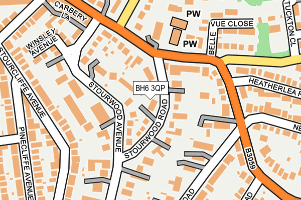 BH6 3QP map - OS OpenMap – Local (Ordnance Survey)