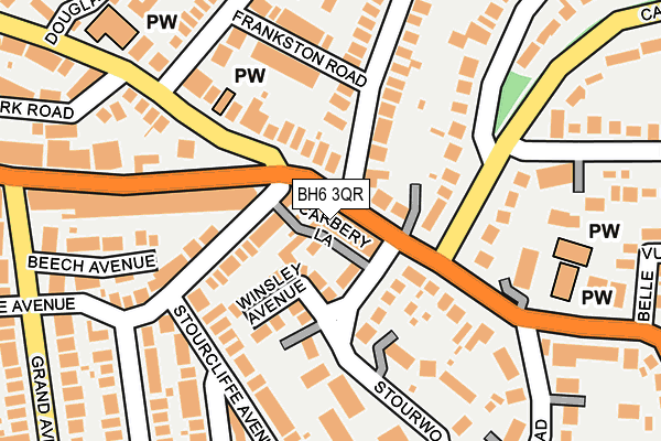 BH6 3QR map - OS OpenMap – Local (Ordnance Survey)