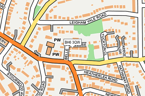BH6 3QW map - OS OpenMap – Local (Ordnance Survey)