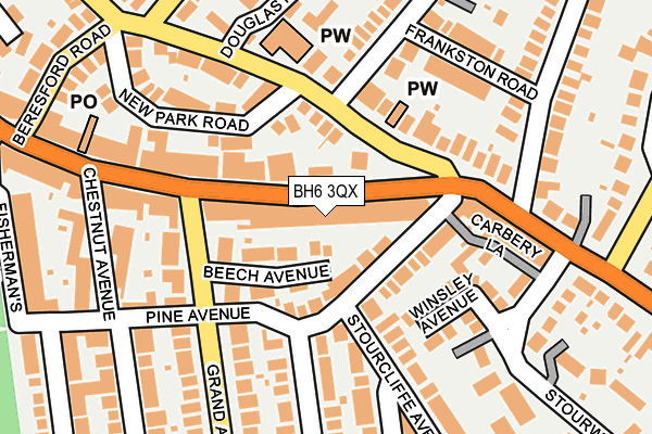 BH6 3QX map - OS OpenMap – Local (Ordnance Survey)