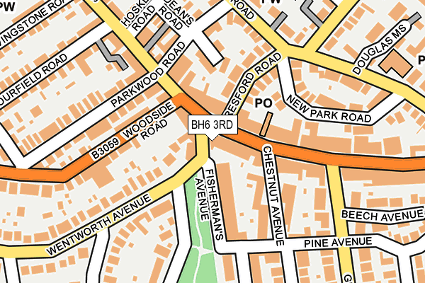 BH6 3RD map - OS OpenMap – Local (Ordnance Survey)