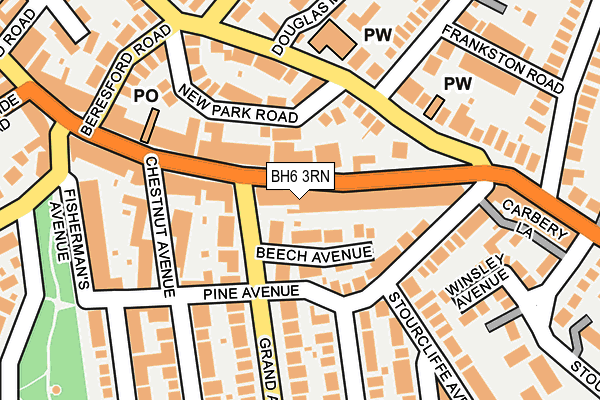 BH6 3RN map - OS OpenMap – Local (Ordnance Survey)