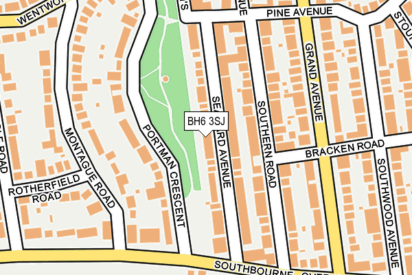 BH6 3SJ map - OS OpenMap – Local (Ordnance Survey)