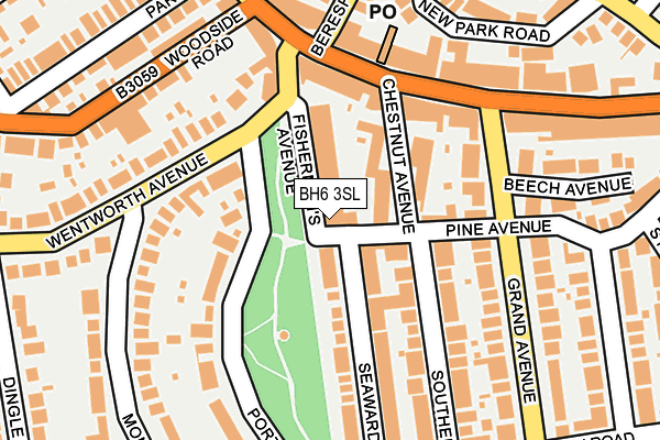 BH6 3SL map - OS OpenMap – Local (Ordnance Survey)