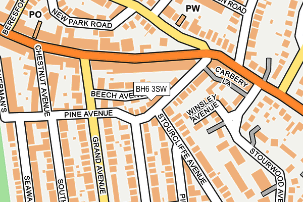 BH6 3SW map - OS OpenMap – Local (Ordnance Survey)