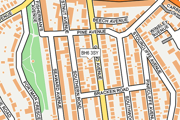 BH6 3SY map - OS OpenMap – Local (Ordnance Survey)