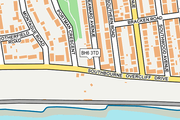 BH6 3TD map - OS OpenMap – Local (Ordnance Survey)