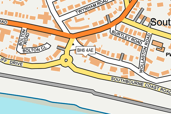 BH6 4AE map - OS OpenMap – Local (Ordnance Survey)
